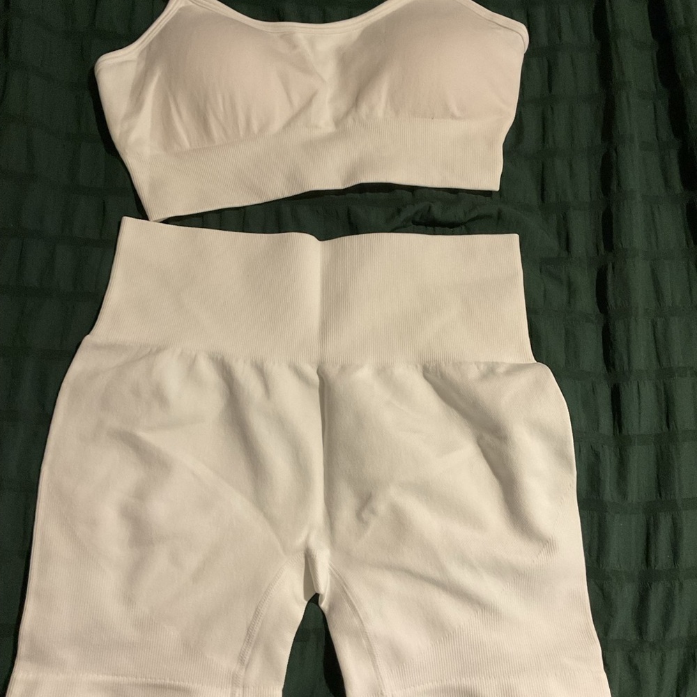 Elegant White Women's Activewear Set